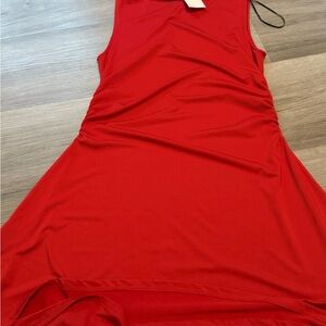 H&M Vibrant Red High Low Dress